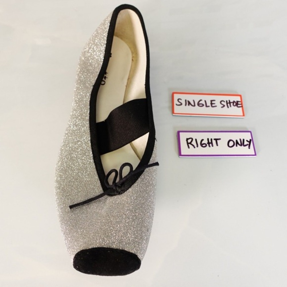 Repetto Ballet Shoes 42 Flat Silver 11 SINGLE‎ SHOE RIGHT Glitter Amputee $445
